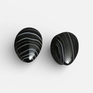 Black and White Striped Stones plugs 5/8